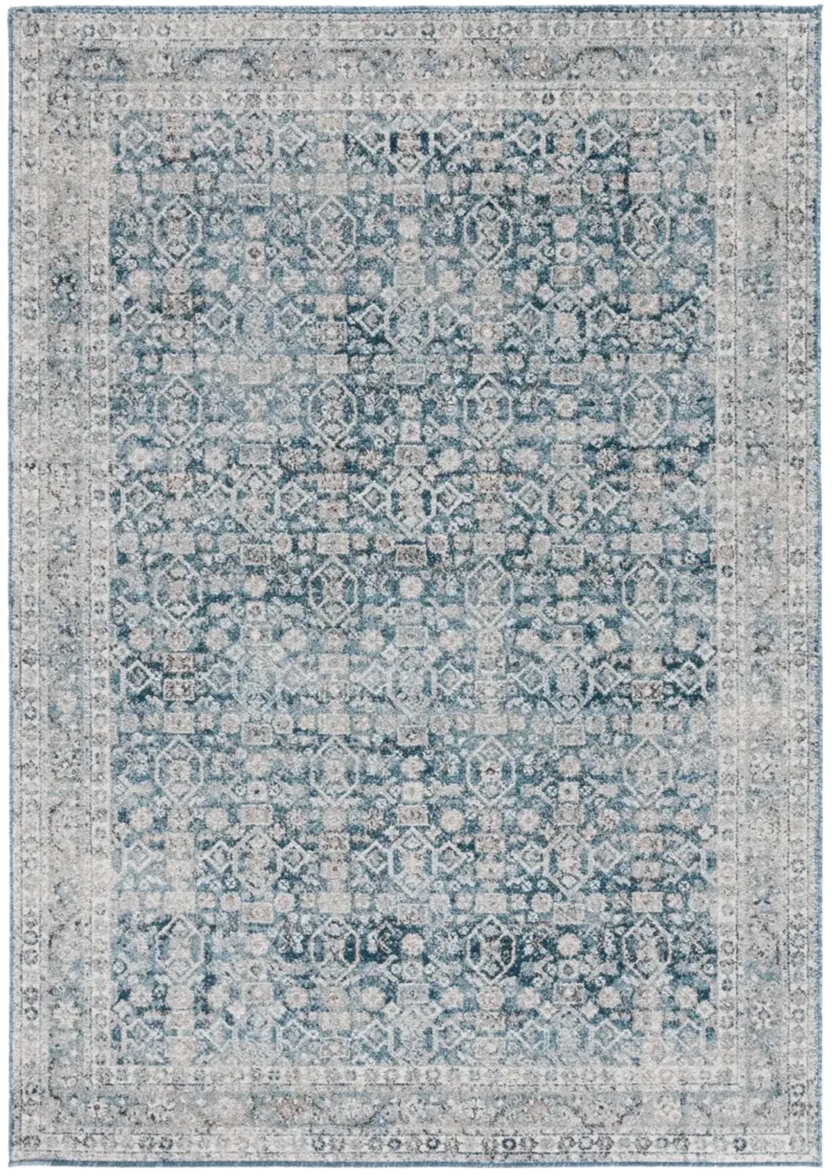 VINTAGE TABRIZ 202 BLUE  8' x 10' Large Rectangle Rug
