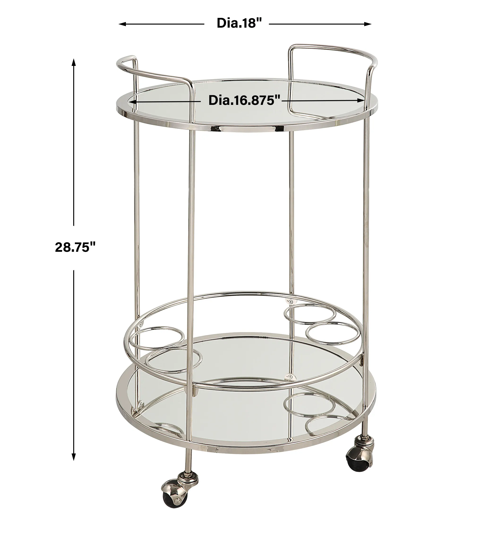 Spritz Chrome Bar Cart