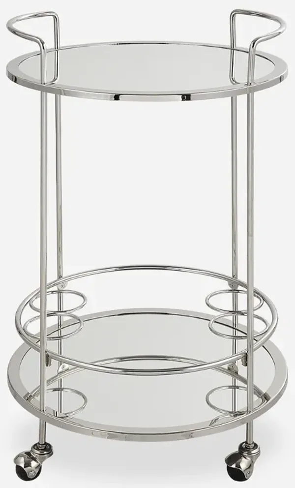 Spritz Chrome Bar Cart