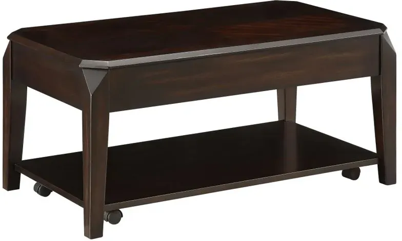 Baylor Lift Top Coffee Table with Hidden Storage Walnut