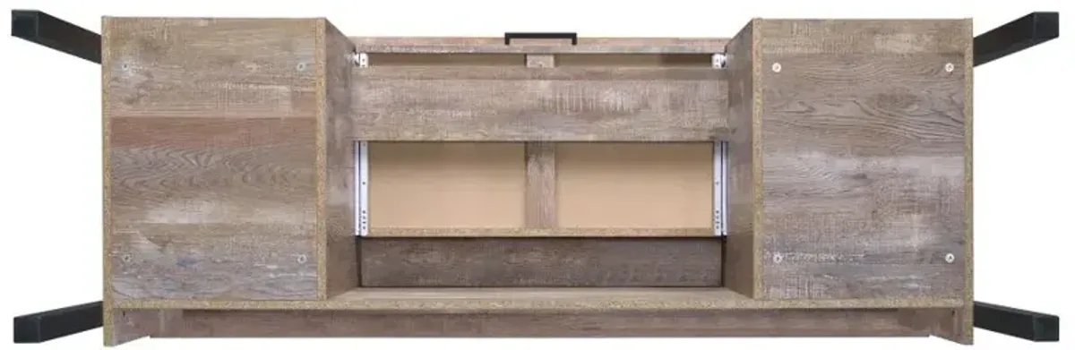 Abingdon 4-Drawer Office Desk Weathered Oak