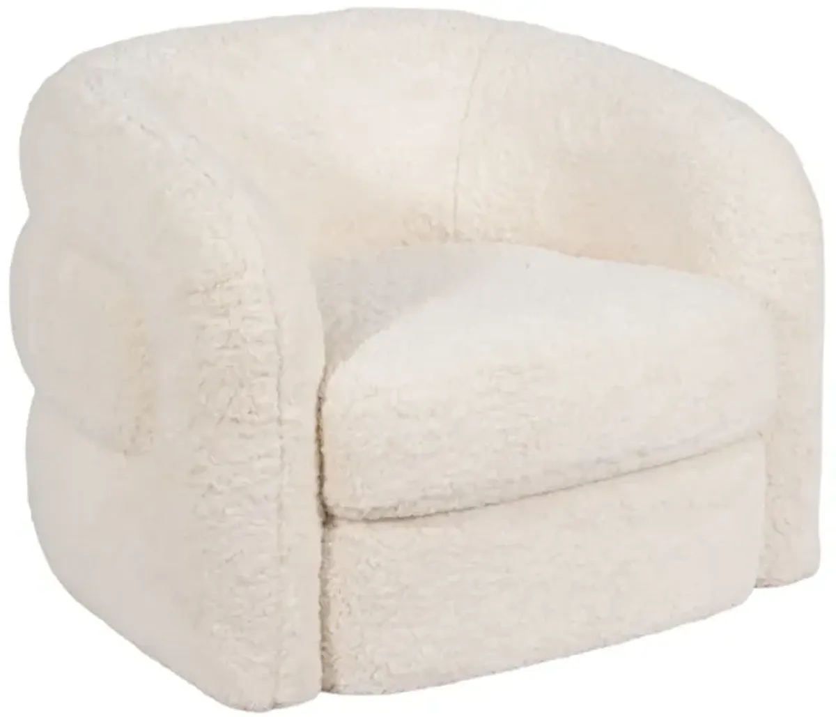 Roundback Accent Chair, Ivory