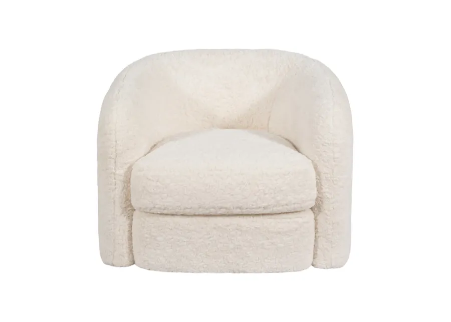 Roundback Accent Chair, Ivory