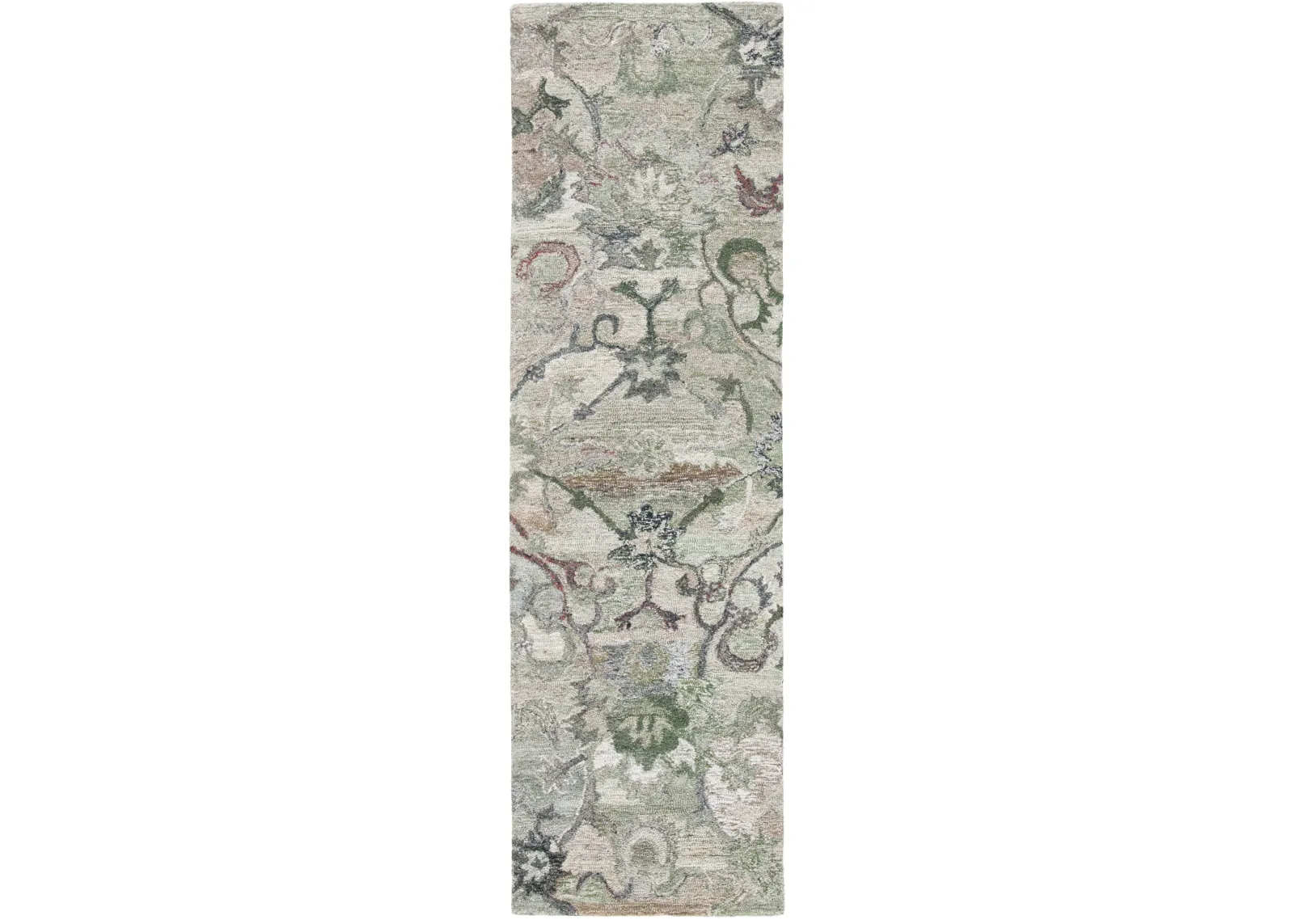 ANATOLIA 401 SAGE  2'-3' x 12' Runner Rug