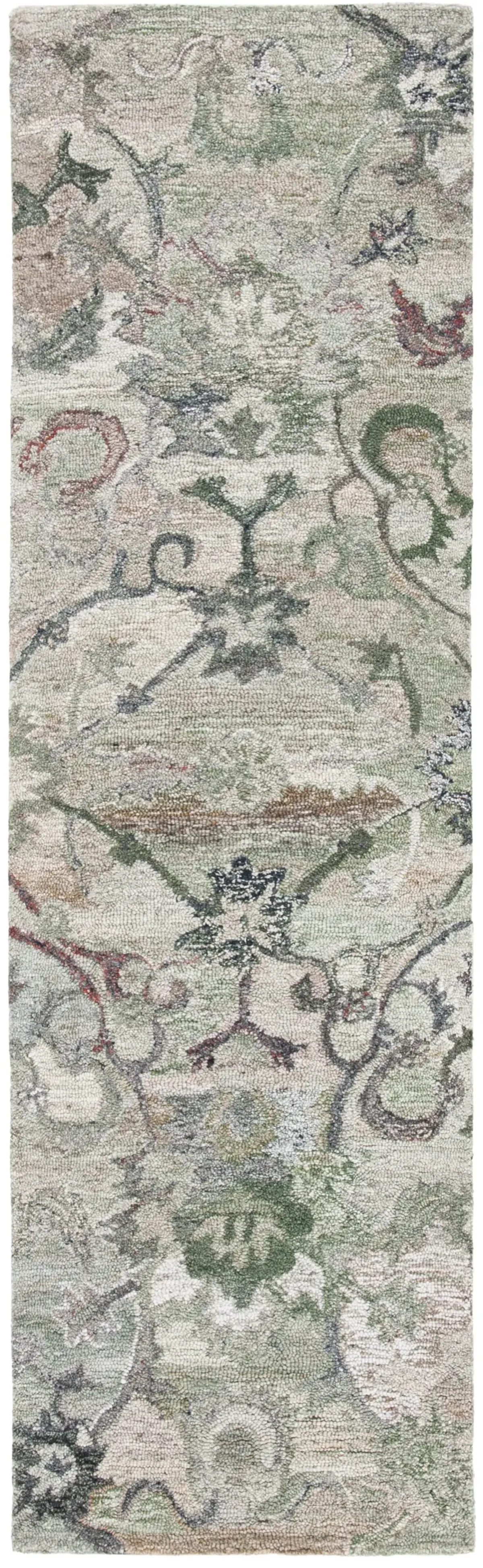 ANATOLIA 401 SAGE  2'-3' x 12' Runner Rug