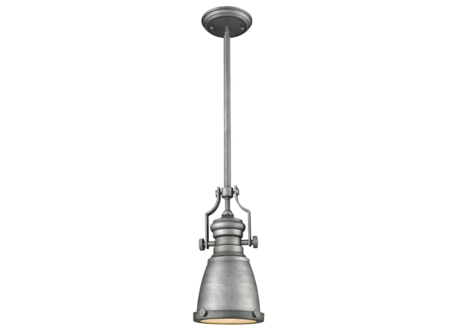 Chadwick 8" Wide 1-Light Mini Pendant - Weathered Zinc