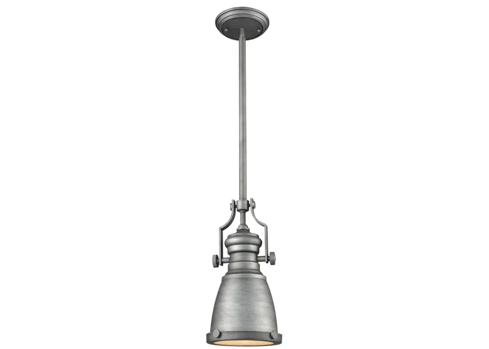 Chadwick 8" Wide 1-Light Mini Pendant - Weathered Zinc