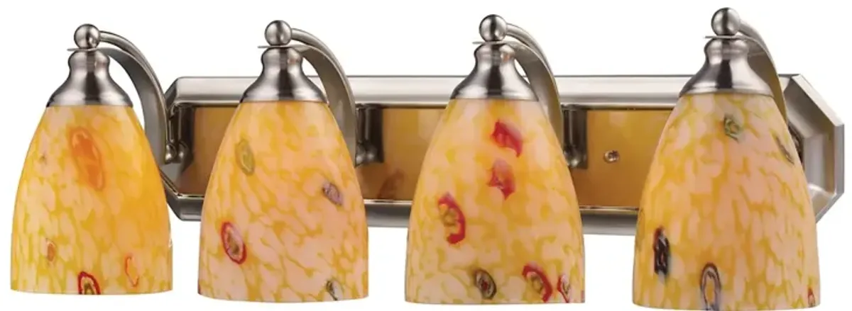 Mix and Match Vanity 27" Wide 4-Light Vanity Light - Satin Nickel