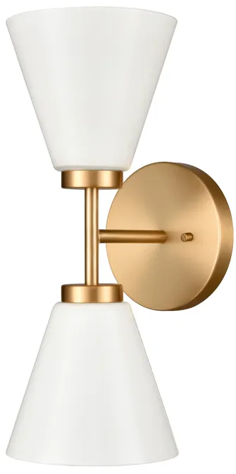 Houghton 15'' High 2-Light Vanity Light - Brushed Gold