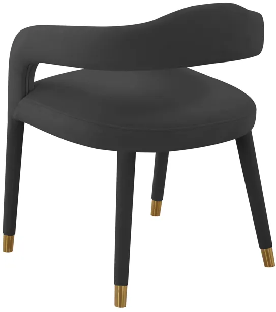 Lucia Black Velvet Dining Chair