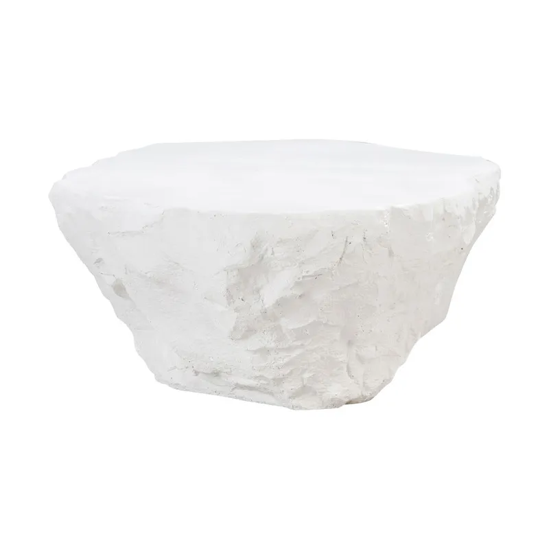 Crag White Concrete Coffee Table