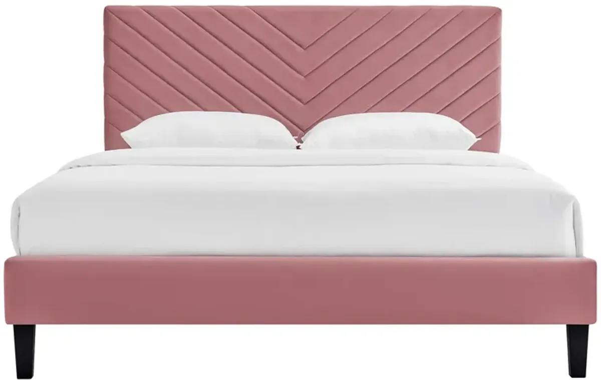 Roxanne Performance Velvet Twin Platform Bed