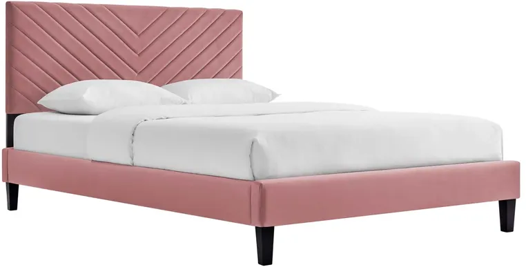 Roxanne Performance Velvet Twin Platform Bed