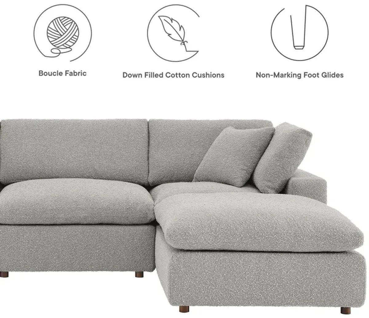 Commix Down Filled Overstuffed Boucle 6-Piece Sectional Sofa