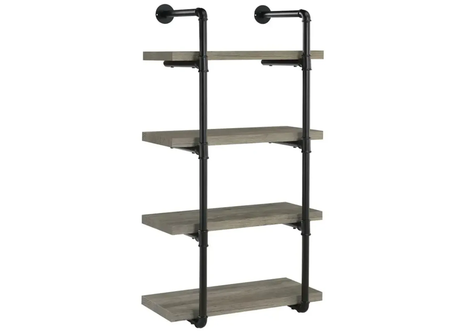 Elmcrest 24-inch Wall Shelf Black and Grey Driftwood