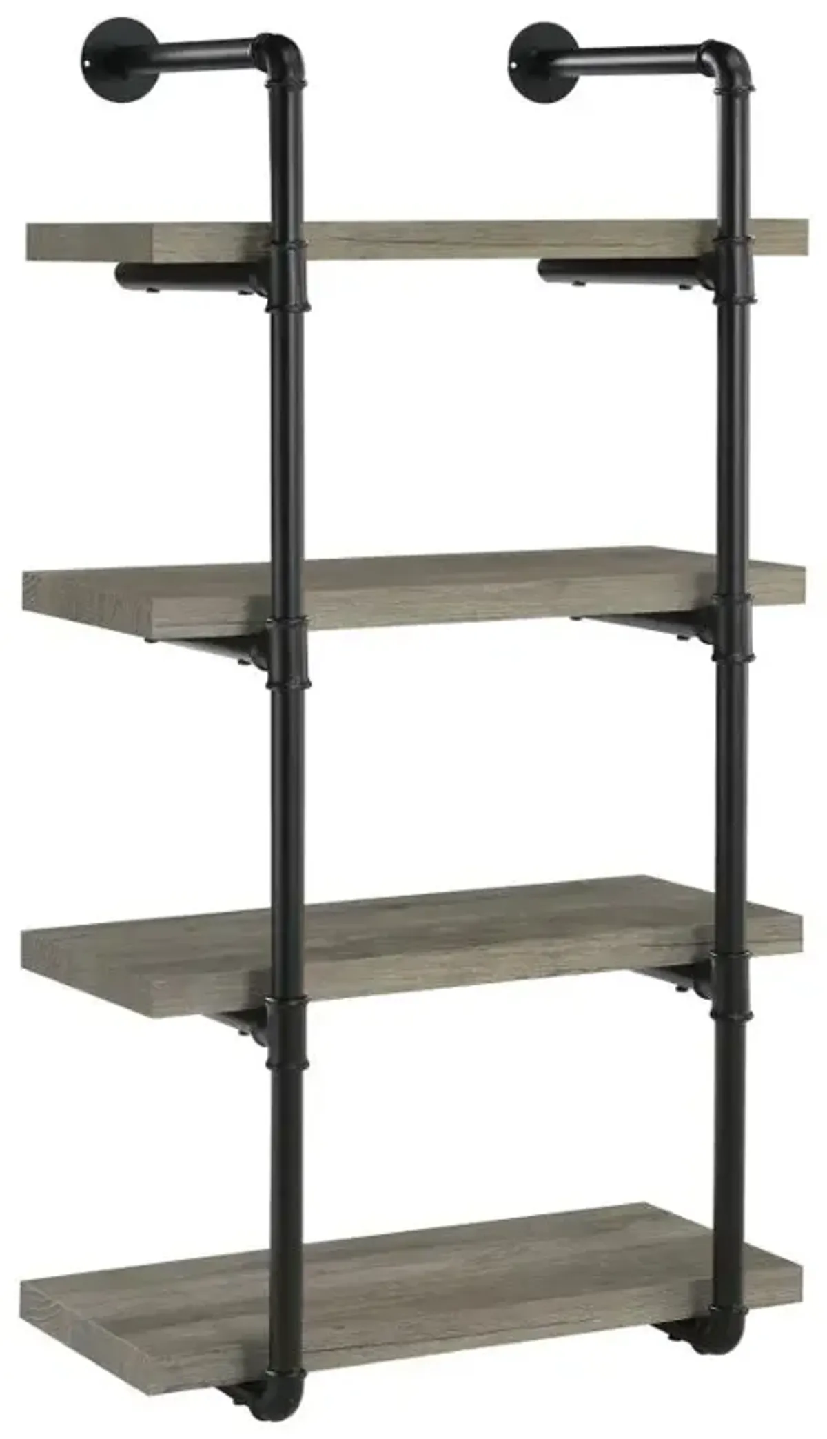 Elmcrest 24-inch Wall Shelf Black and Grey Driftwood