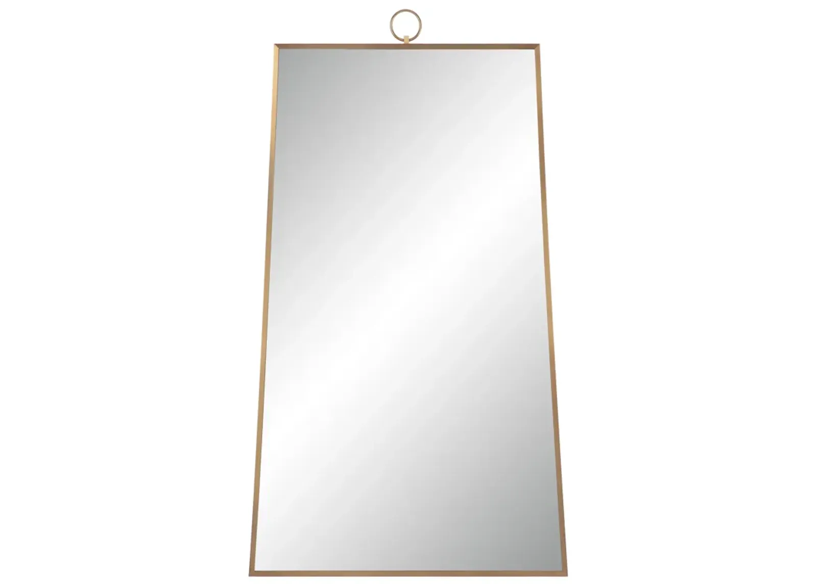 Ariadne 42" Tall Rectangular Mirror, Burnished Brass