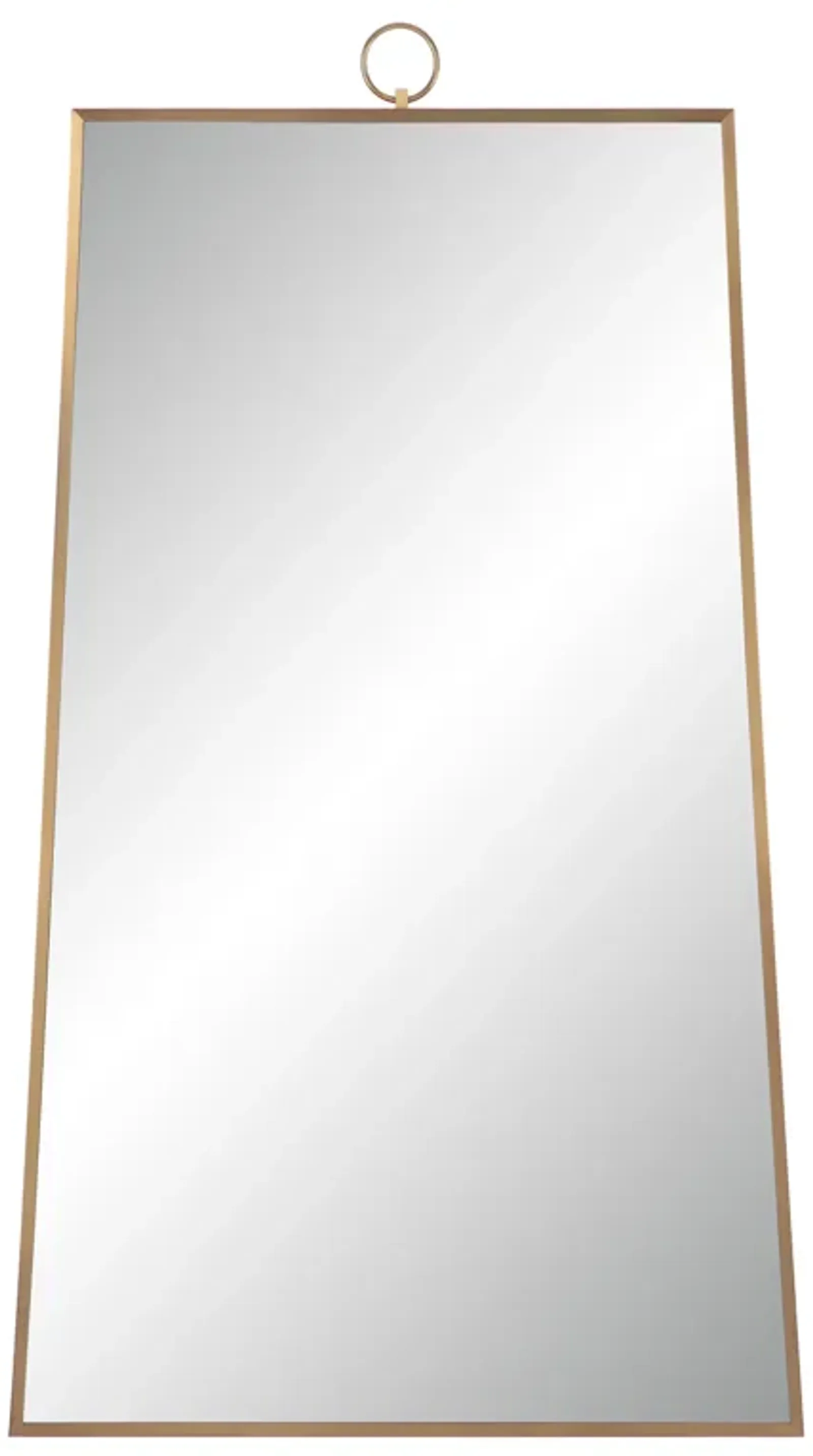 Ariadne 42" Tall Rectangular Mirror, Burnished Brass