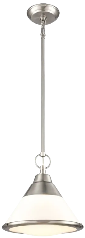 Sven 12" Wide 1-Light Pendant - Satin Nickel