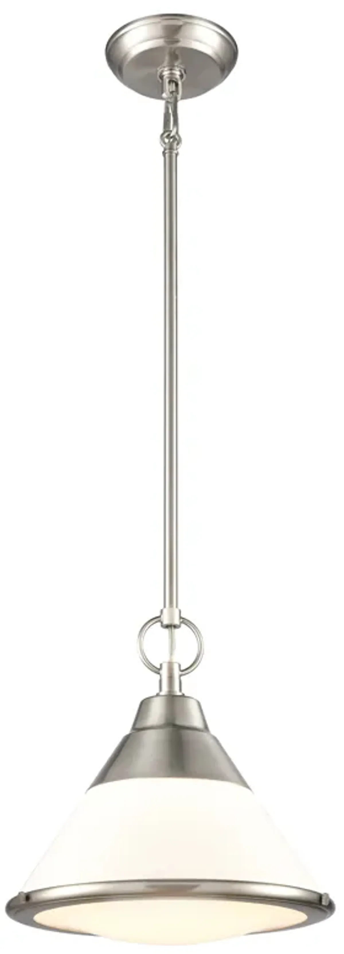 Sven 12" Wide 1-Light Pendant - Satin Nickel