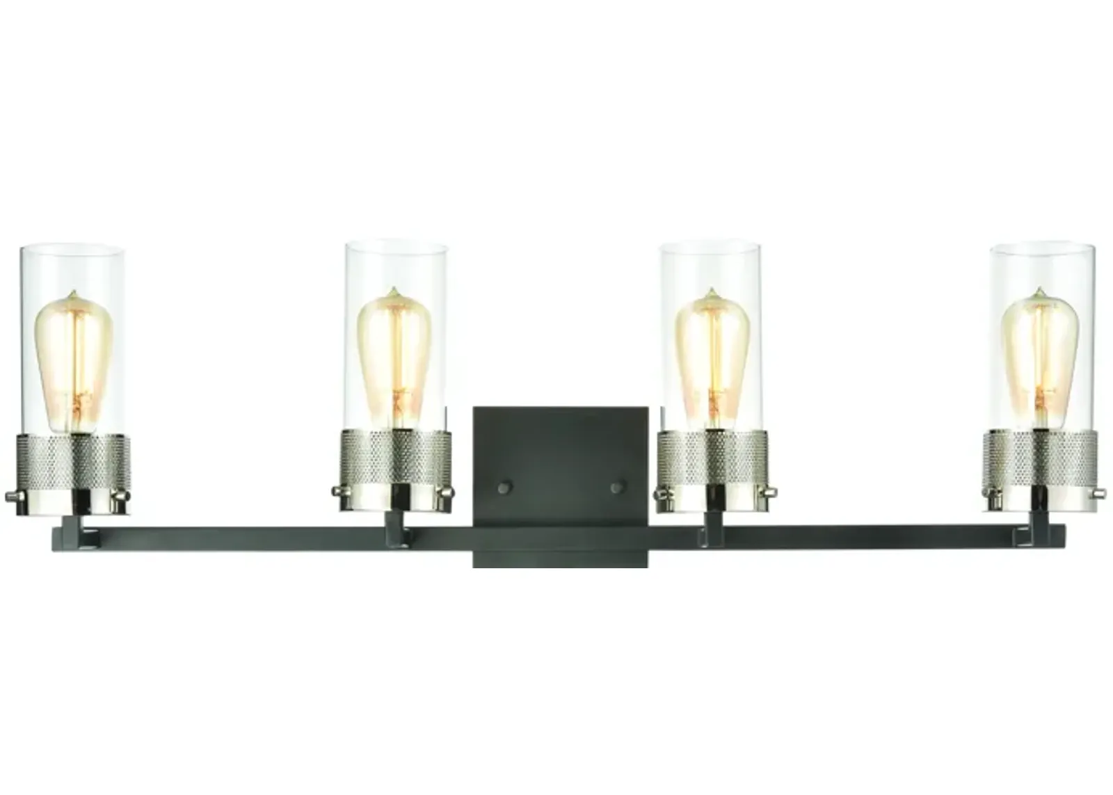 Bergenline 32" Wide 4-Light Vanity Light - Matte Black