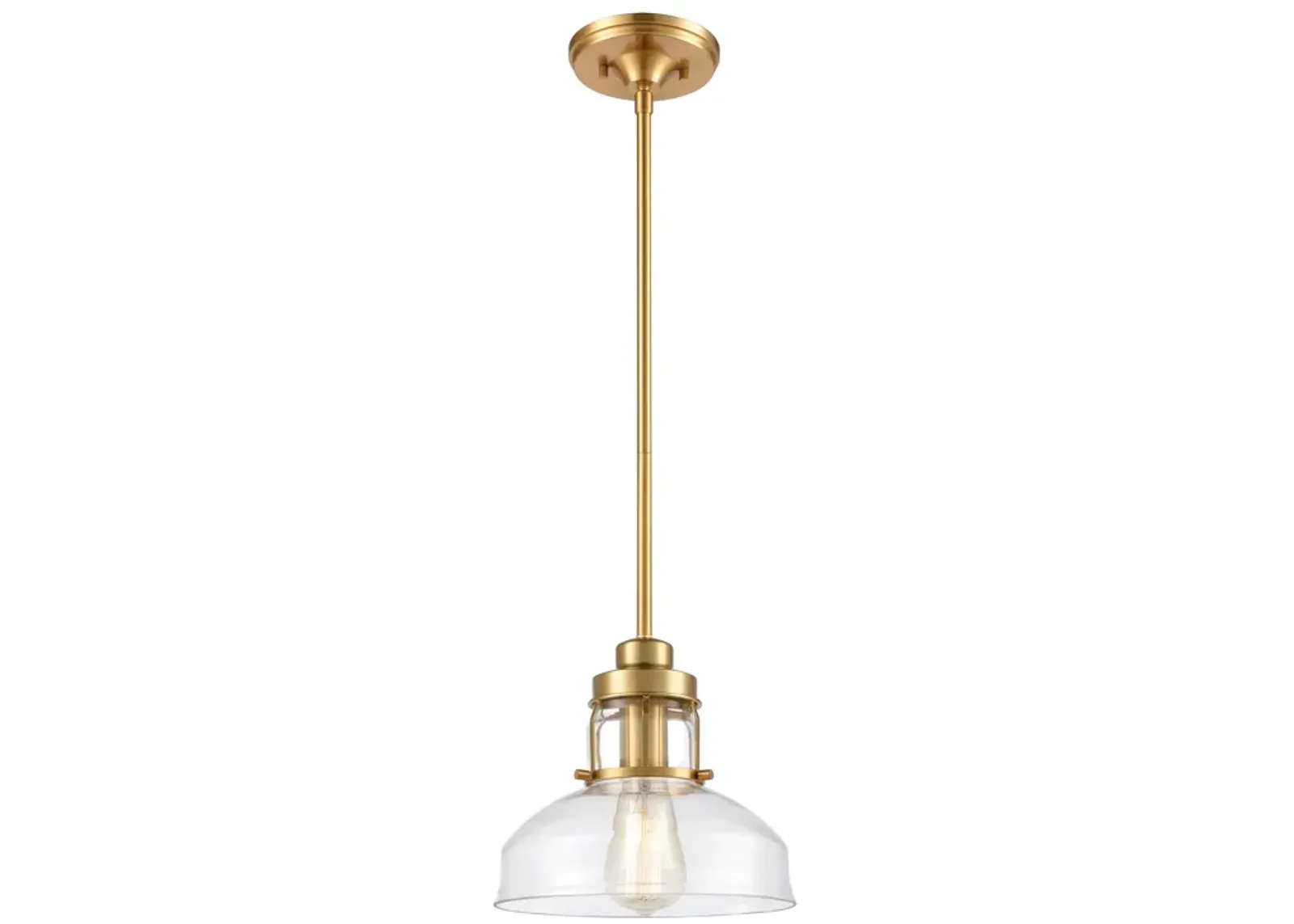 Manhattan Boutique 9" Wide 1-Light Mini Pendant - Brushed Brass