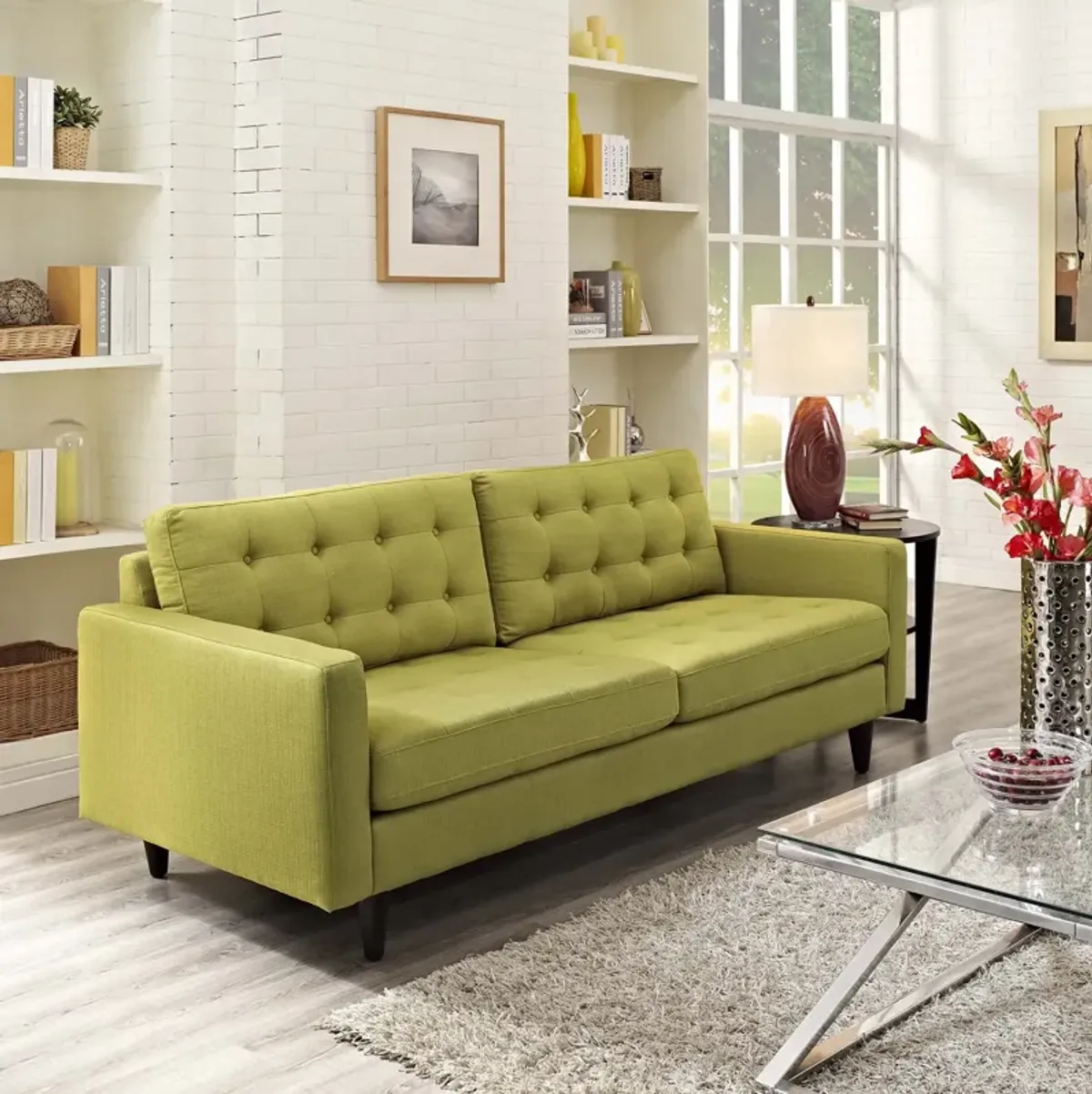 Empress Upholstered Fabric Sofa