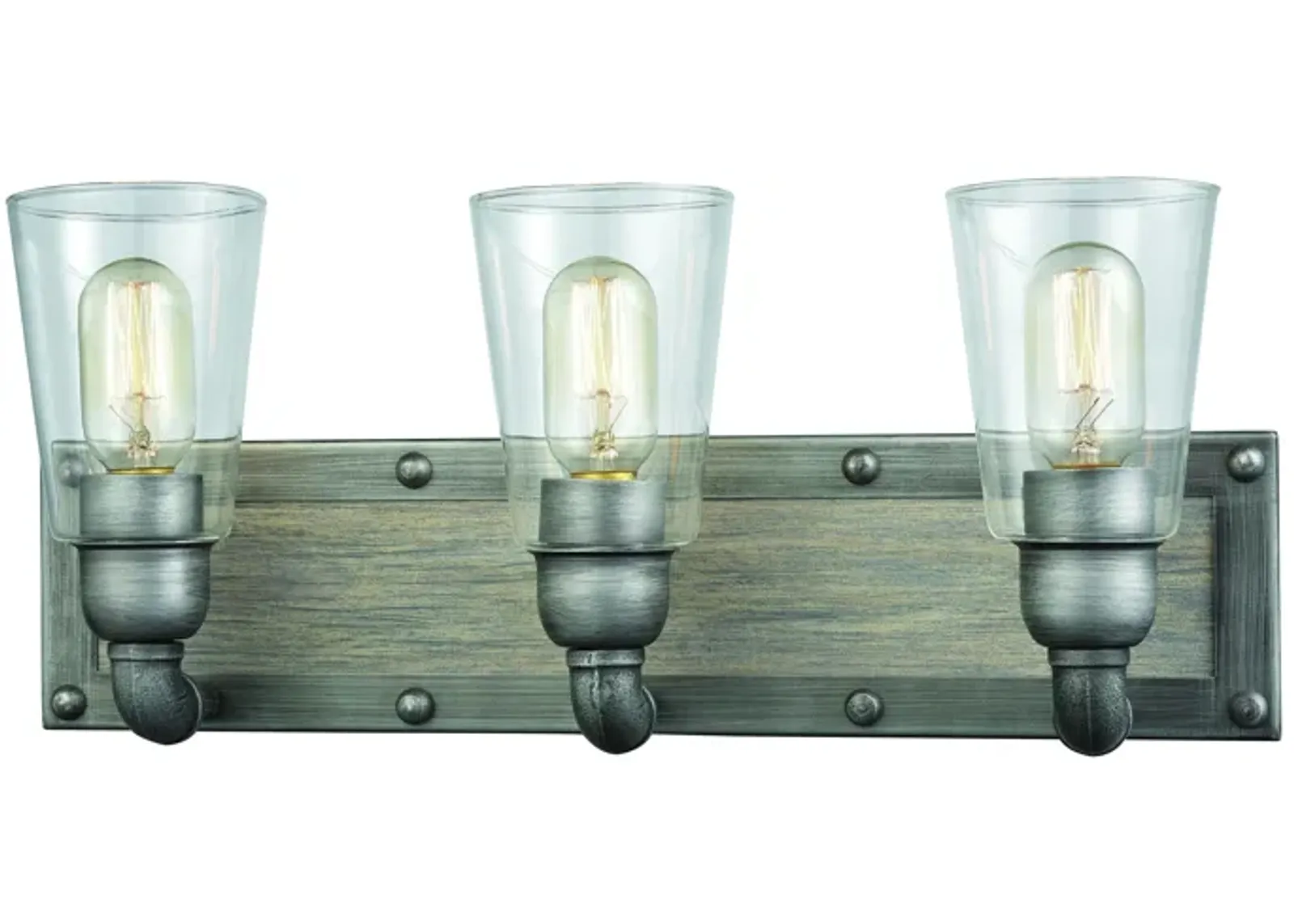 Platform 20" Wide 3-Light Vanity Light - Weathered Zinc