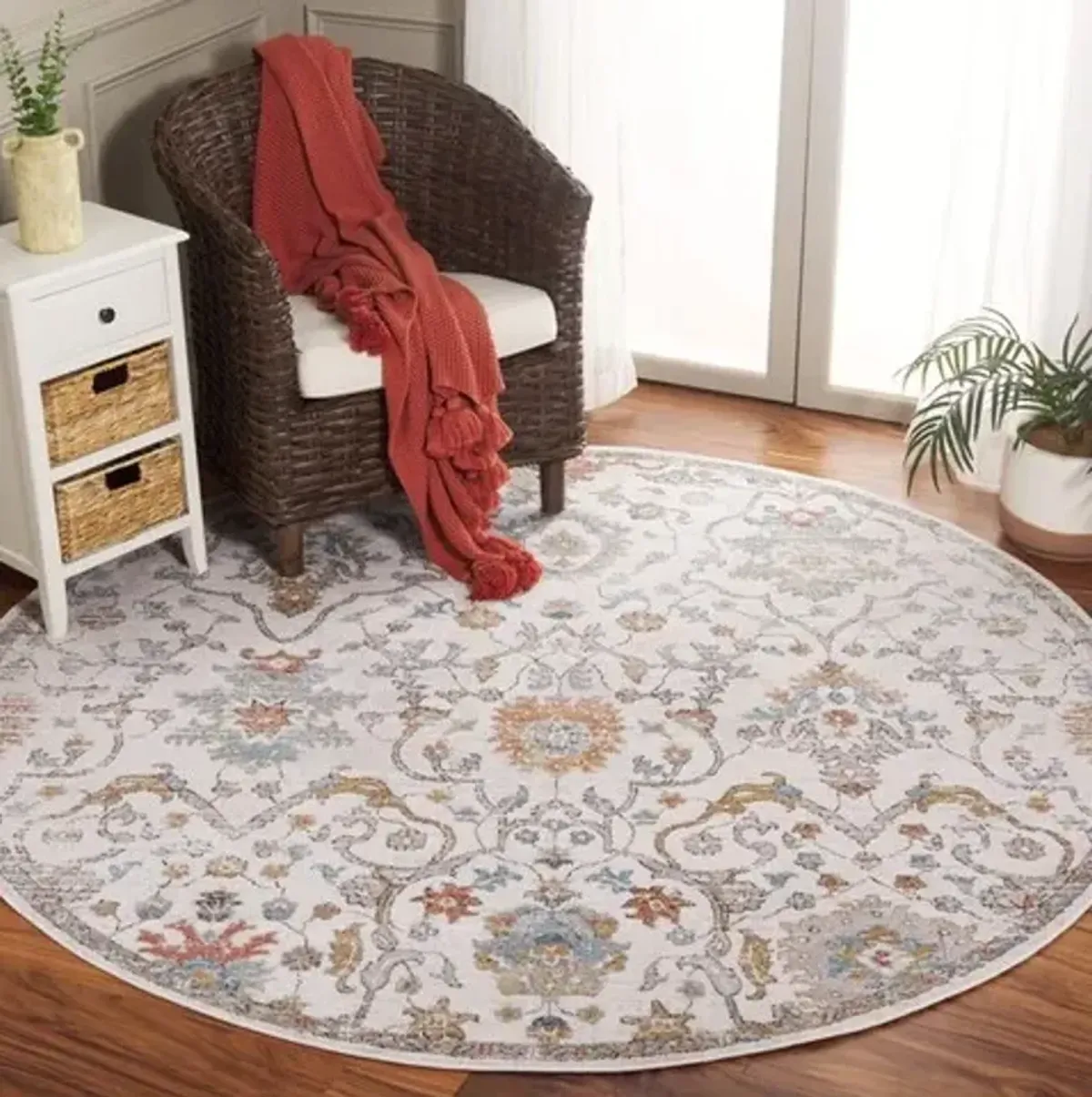 CORNELIA 294 Beige  6'-7' X 6'-7' Round Round Rug