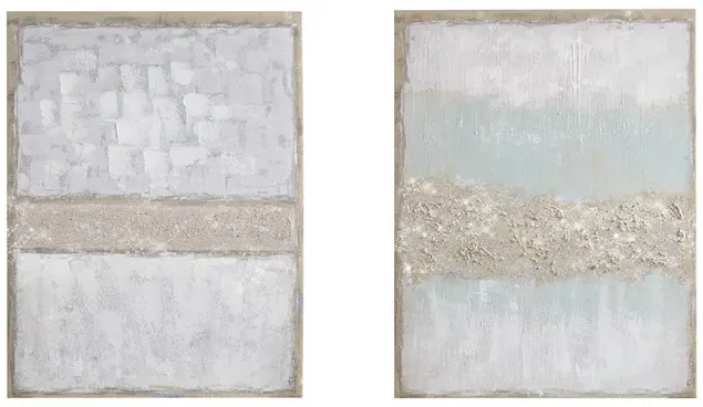 Madison Park Radiant Flatland Multi Hand Embellished Glitter 2-piece Canvas Wall Art Set