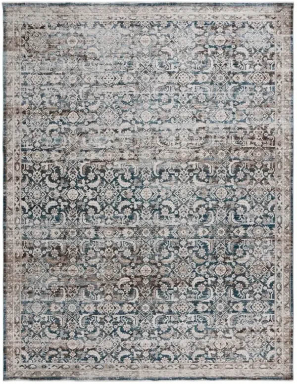 ANTIQUE PATINA 634 Blue 4' X 5'-7' Small Rectangle Rug