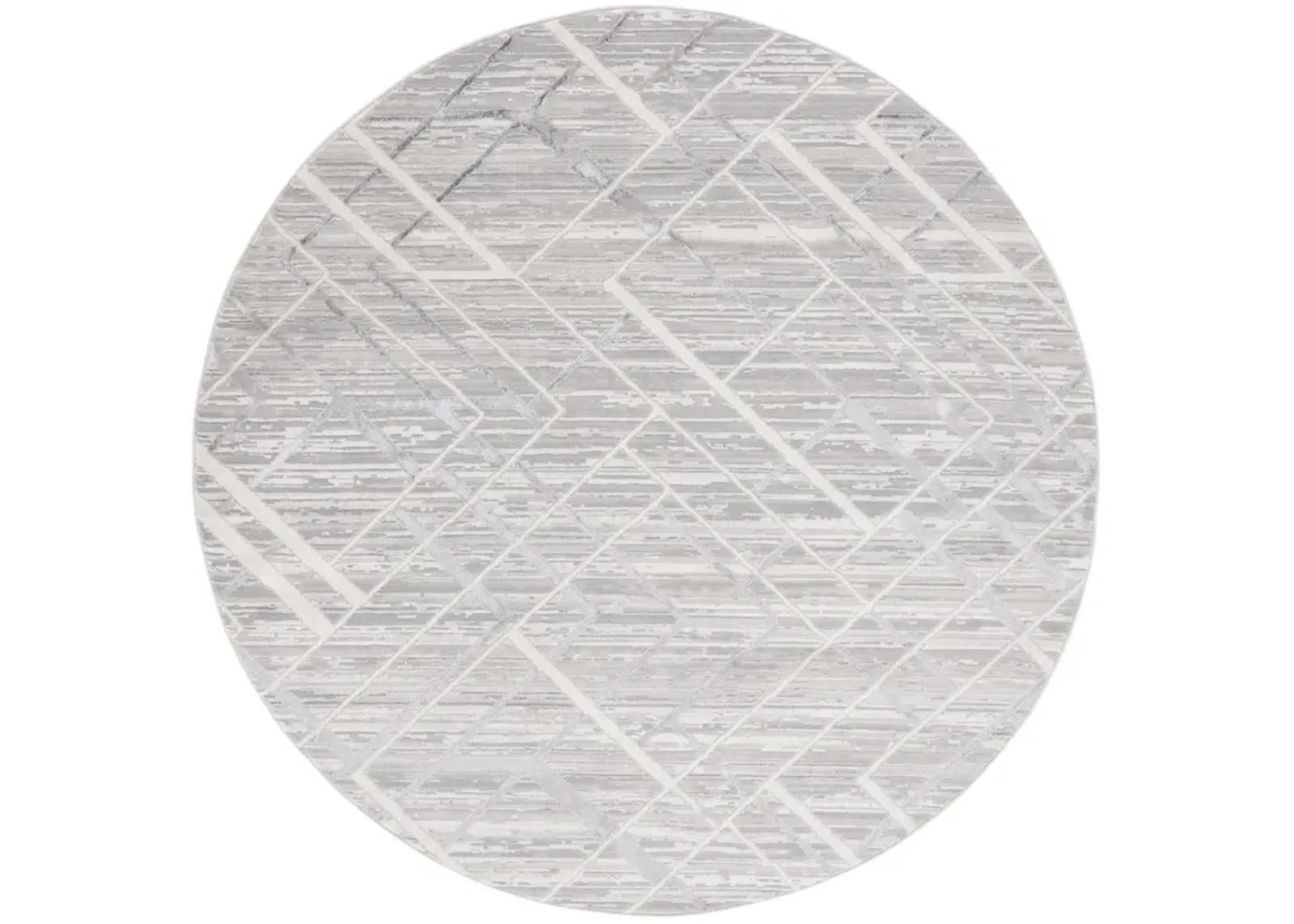 HANNA 105 IVORY  6'-7' x 6'-7' Round Round Rug