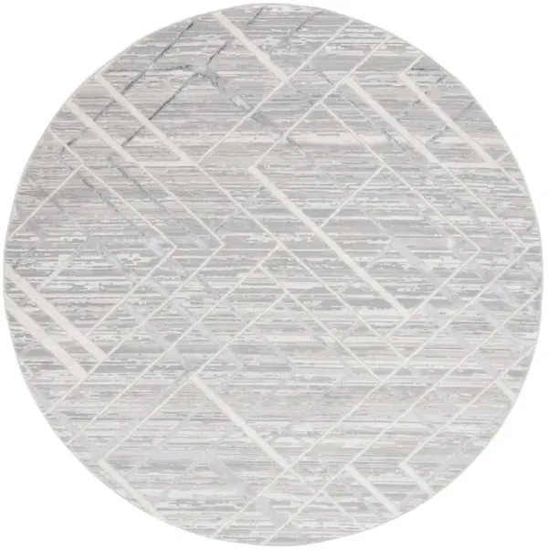 HANNA 105 IVORY  6'-7' x 6'-7' Round Round Rug