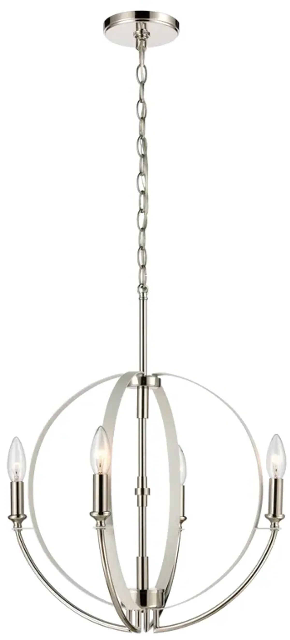 Rotunde 18" Wide 4-Light Chandelier - Matte White