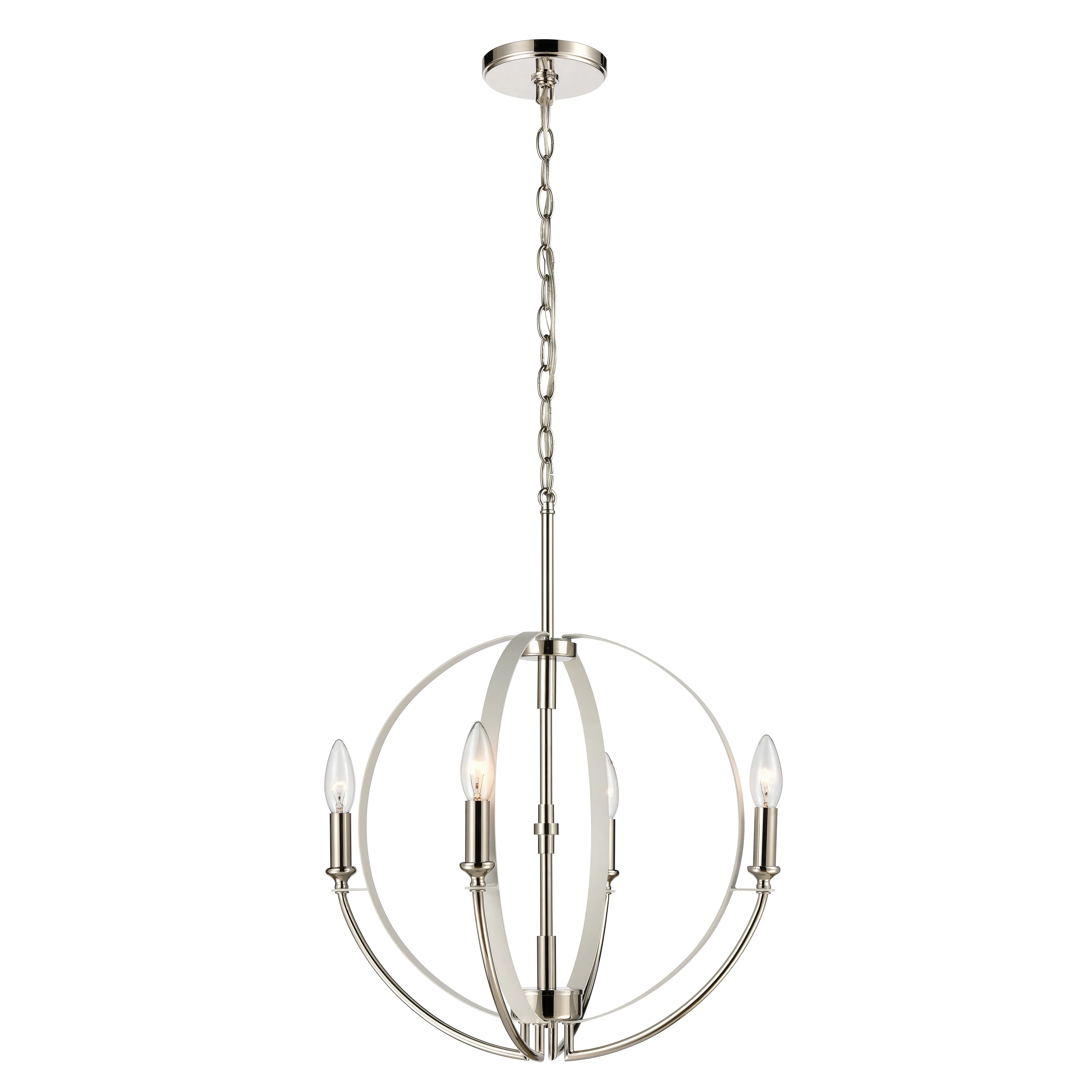 Rotunde 18" Wide 4-Light Chandelier - Matte White