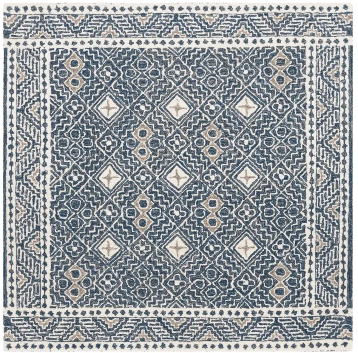 MICRO-LOOP Hand Tufted 5' x 5' Square area rug