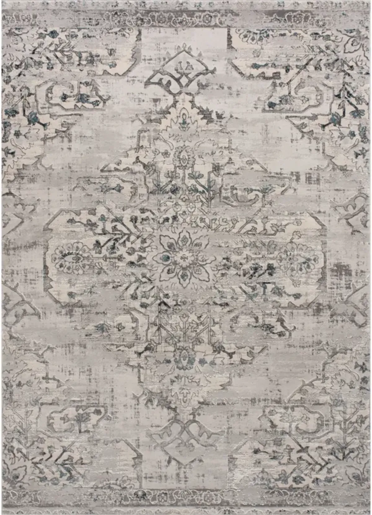 ARIELLA Grey & blue Rectangle 11'10 x 15'1 Rug