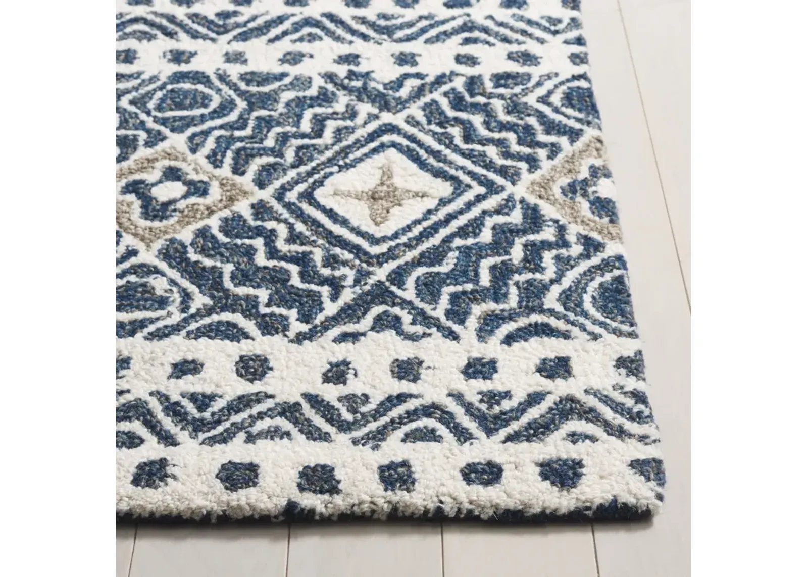 MICRO-LOOP 803 NAVY  5' x 5' Square Square Rug