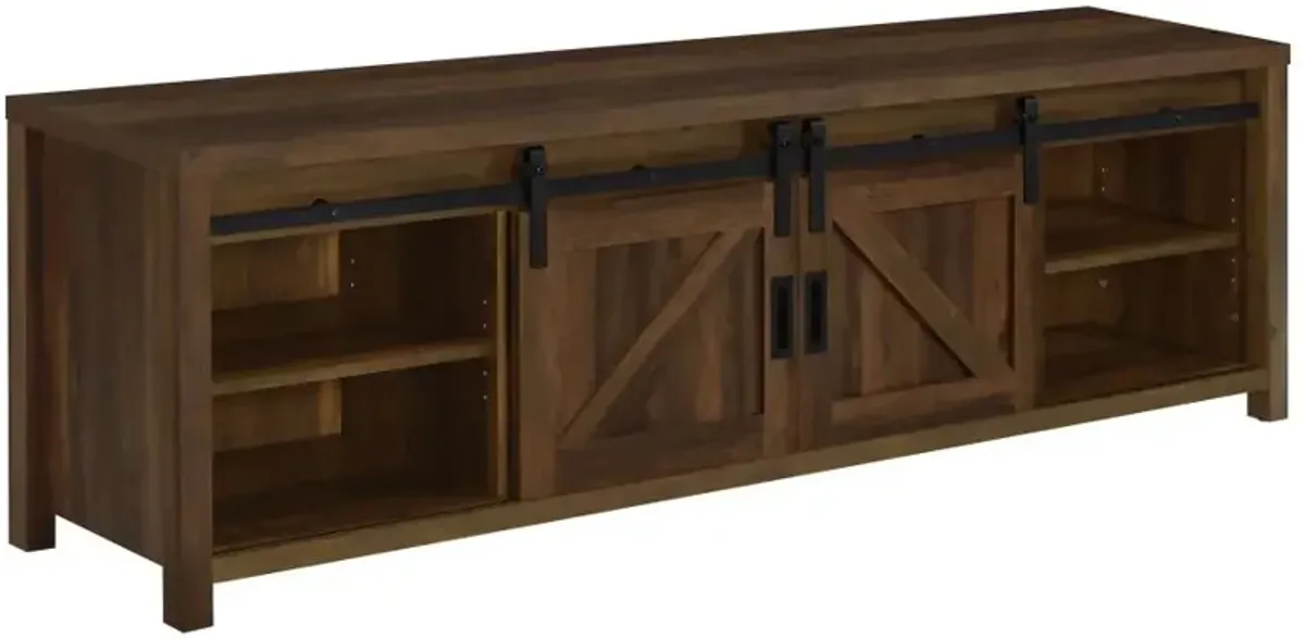 Madra Rectangular TV Console with 2 Sliding Doors