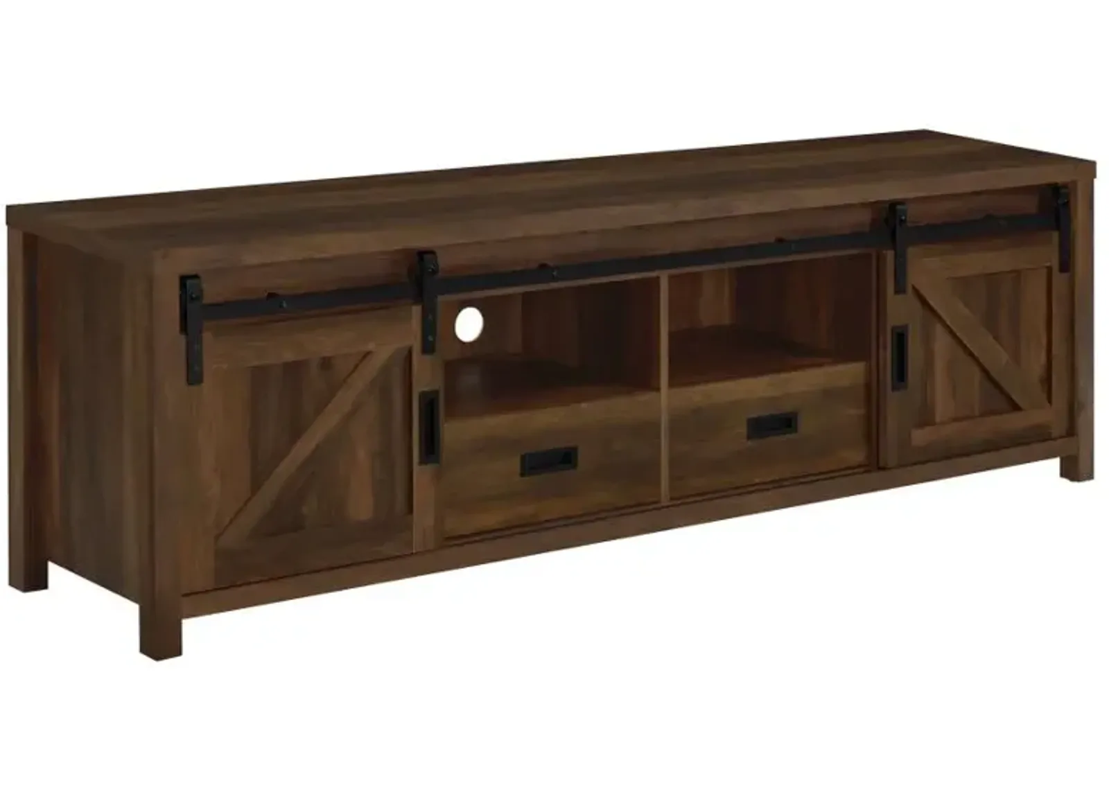 Madra Rectangular TV Console with 2 Sliding Doors