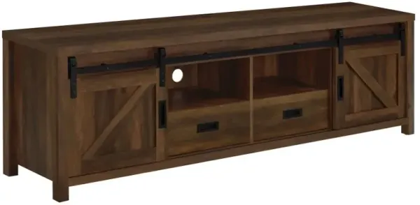 Madra Rectangular TV Console with 2 Sliding Doors