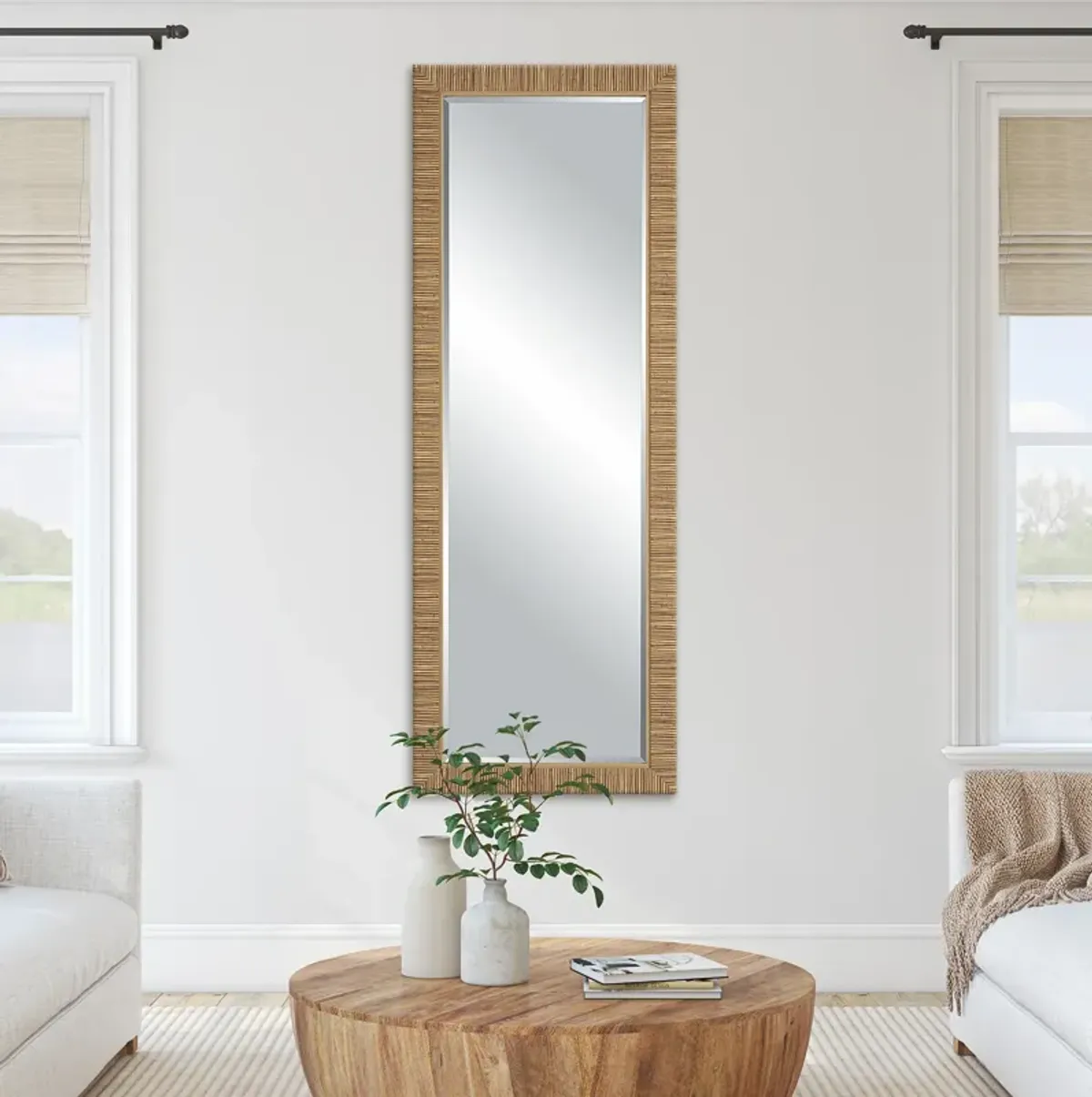 Deerston Rattan Wall Mirror