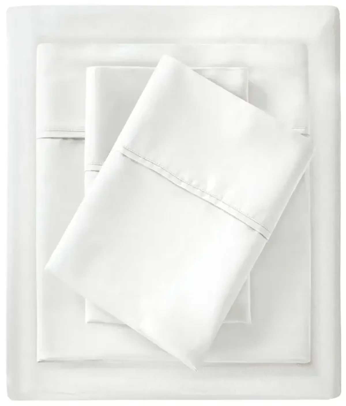 Madison Park 1500 Thread Count White Cotton Blend 2 PC Pillowcases