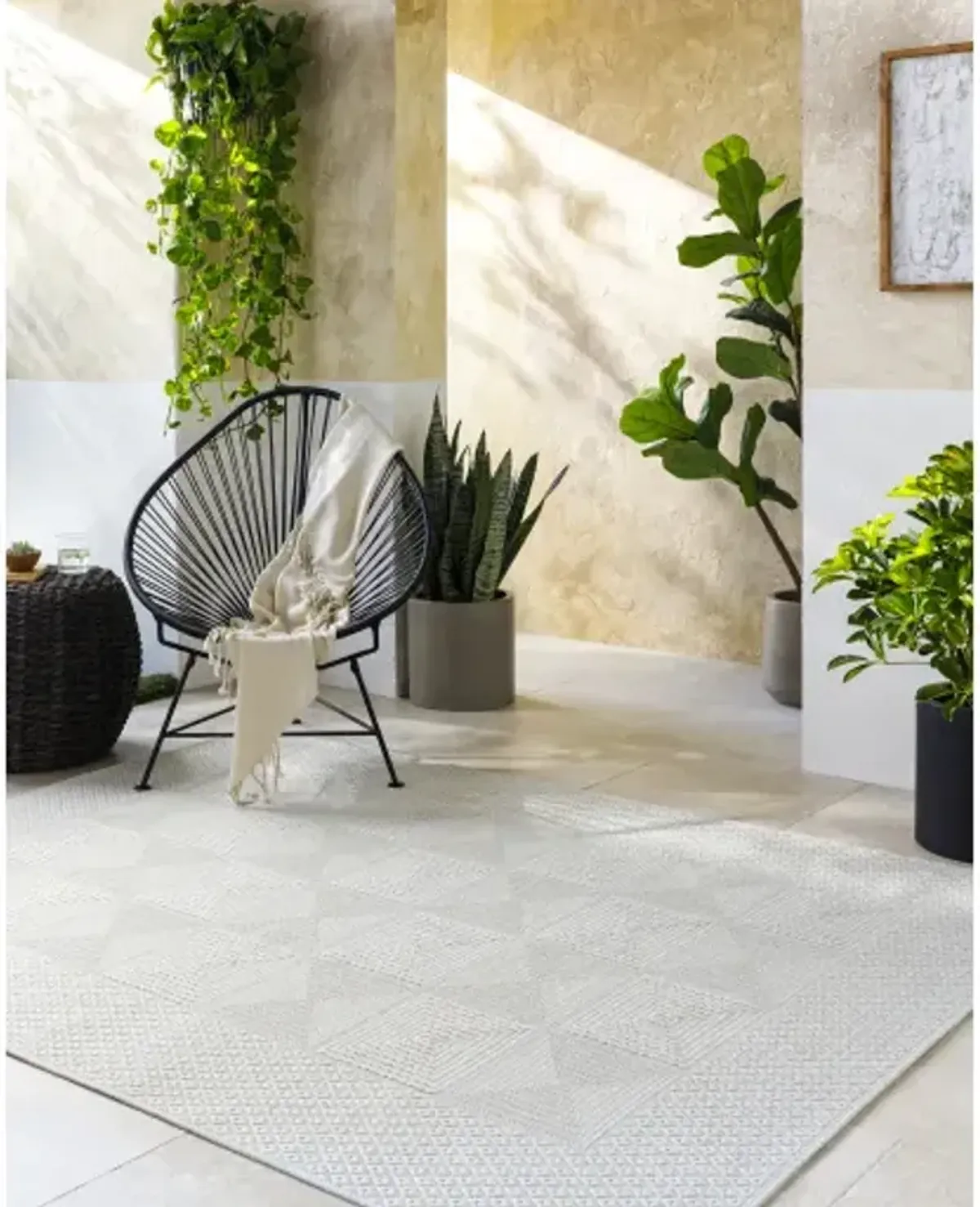 Sandra SDR-2307 5'3" x 7' Machine Woven Rug