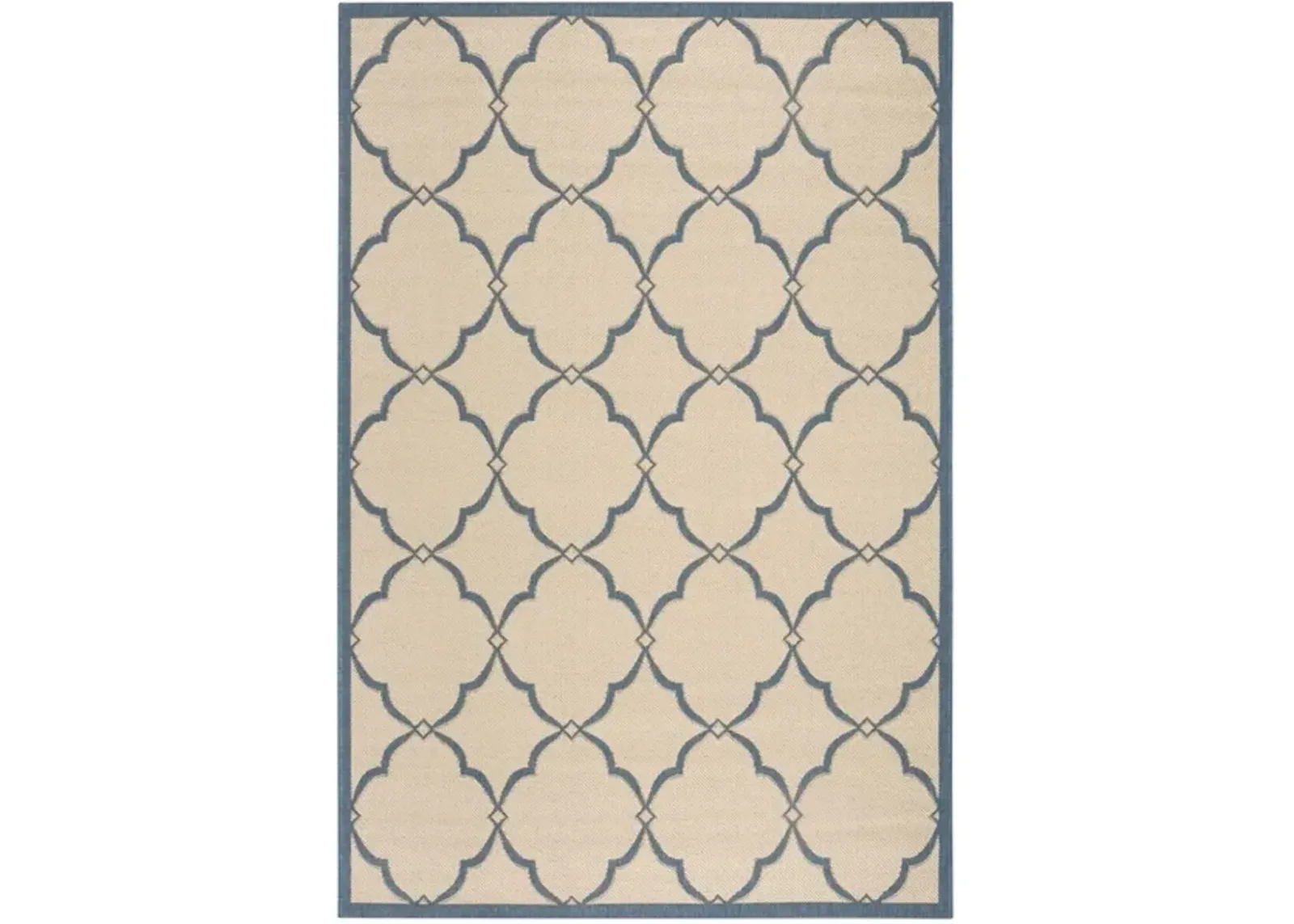 Safavieh BEACH HOUSE Collection BHS125N-6SQ Cream / Blue 6'-7" X 6'-7" Square