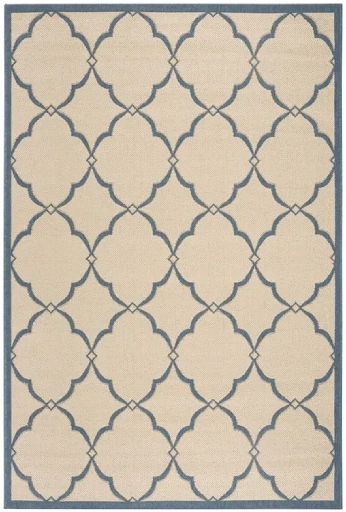 Safavieh BEACH HOUSE Collection BHS125N-6SQ Cream / Blue 6'-7" X 6'-7" Square