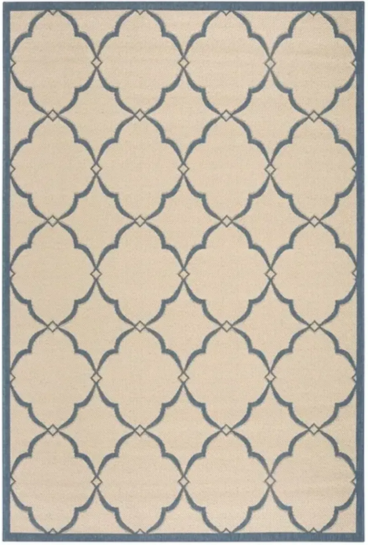 Safavieh BEACH HOUSE Collection BHS125N-6SQ Cream / Blue 6'-7" X 6'-7" Square