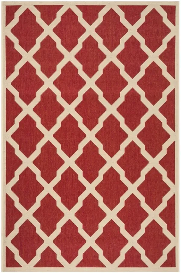 LINDEN 122 Collection LND122Q-4 Red / Creme 4' X 6'