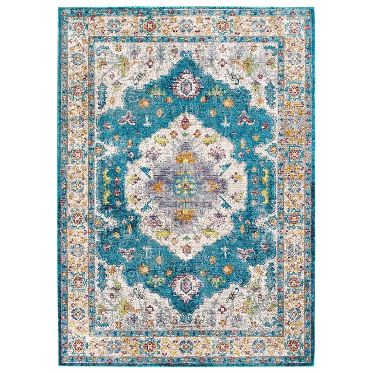 Success Anisah Distressed Floral Persian Medallion 5x8 Area Rug