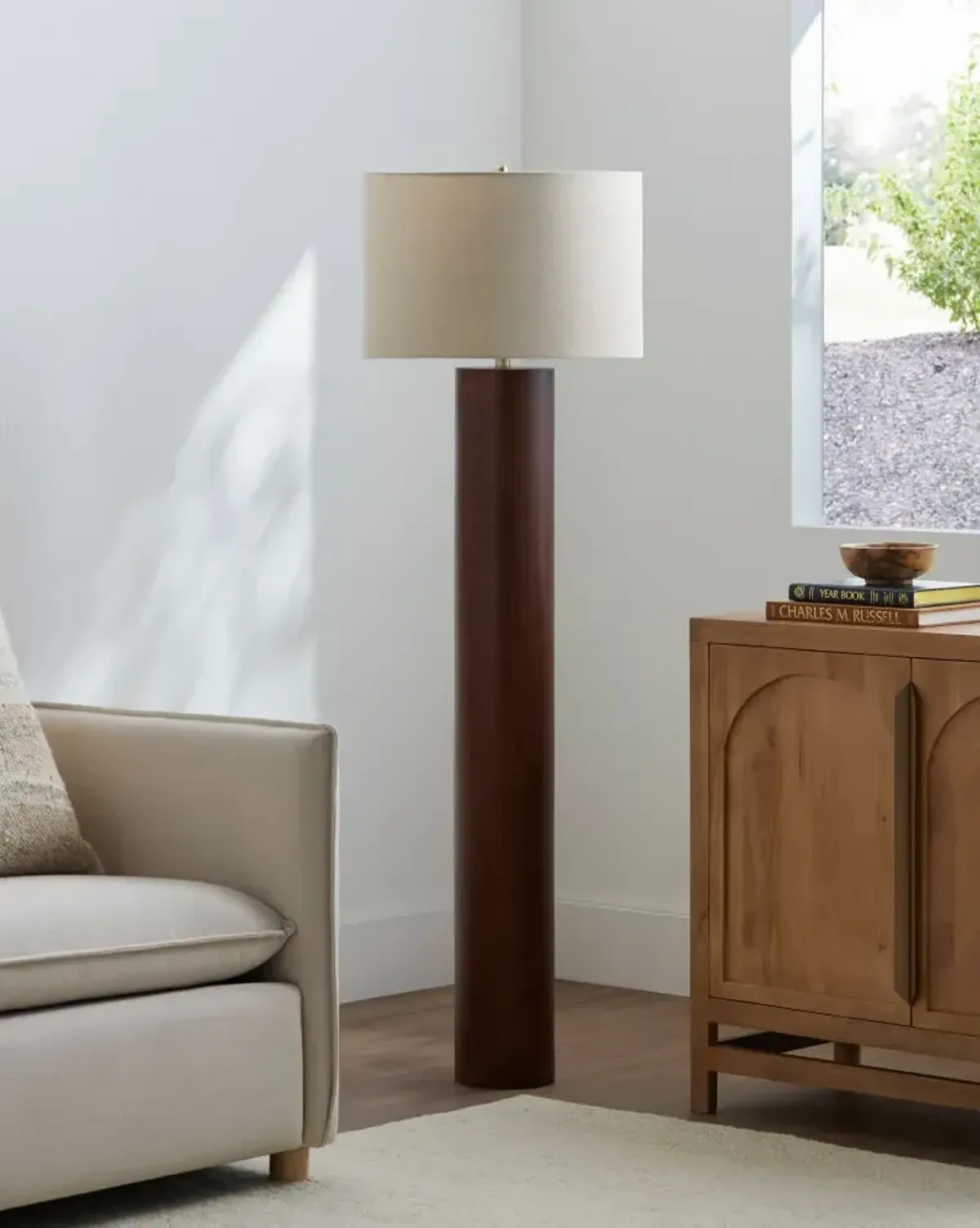 Timberline TMB-004 61"H x 19"W x 19"D Accent Floor Lamp